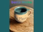Handgedrehte Tasse mit Aufschrift – limitiert - TB 31201 - bauchige Tasse