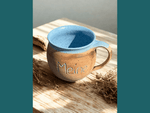 Handgedrehte Tasse mit Aufschrift – limitiert -  - bauchige Tasse