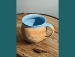 Handgedrehte Tasse mit Aufschrift – limitiert -  - bauchige Tasse