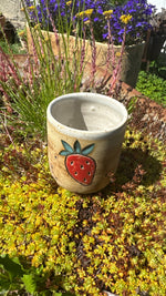 🍓🍋🍉 Keramik Becher ohne Henkel – Sommerfrüchte Sonderedition - BE 11005 -2 - Becher