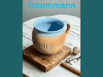 Handgedrehte Tasse mit Aufschrift – limitiert -  - bauchige Tasse